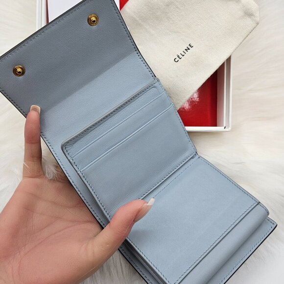 Céline Grey Calfskin Small Folded Wallet - Picture 5 of 17